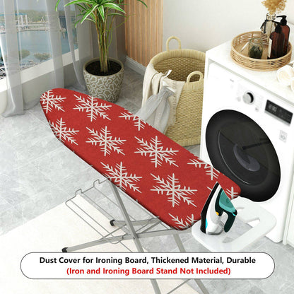 1-Piece Snowflake Red White Christmas  Ironing Board Cover, Universal Size, Without Board