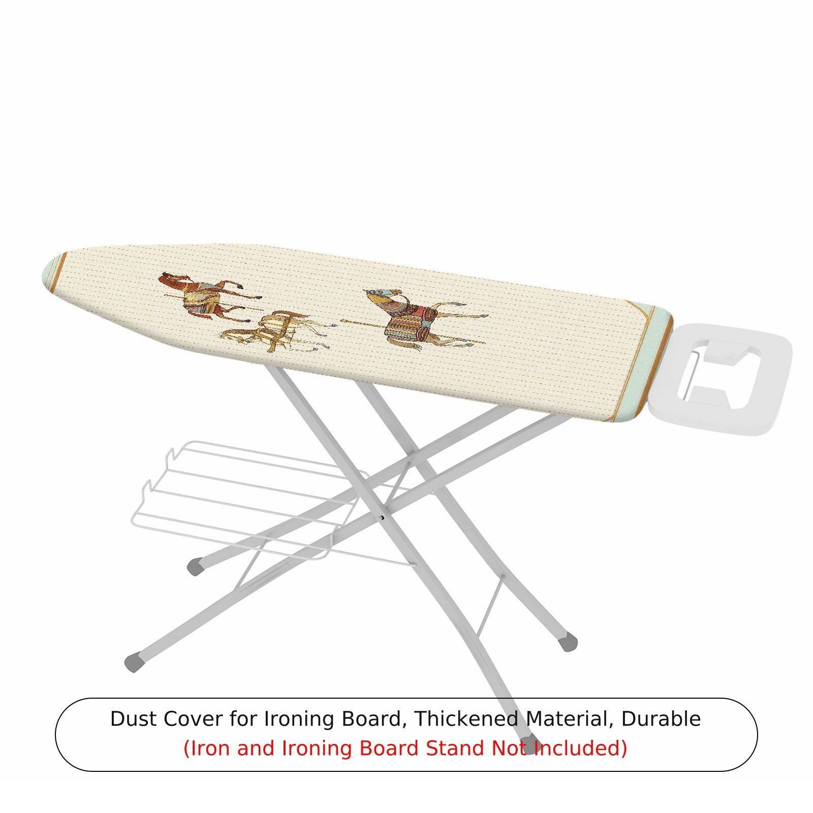 1-Piece Horse Pattern Beige Embroidery  Ironing Board Cover, Universal Size, Without Board