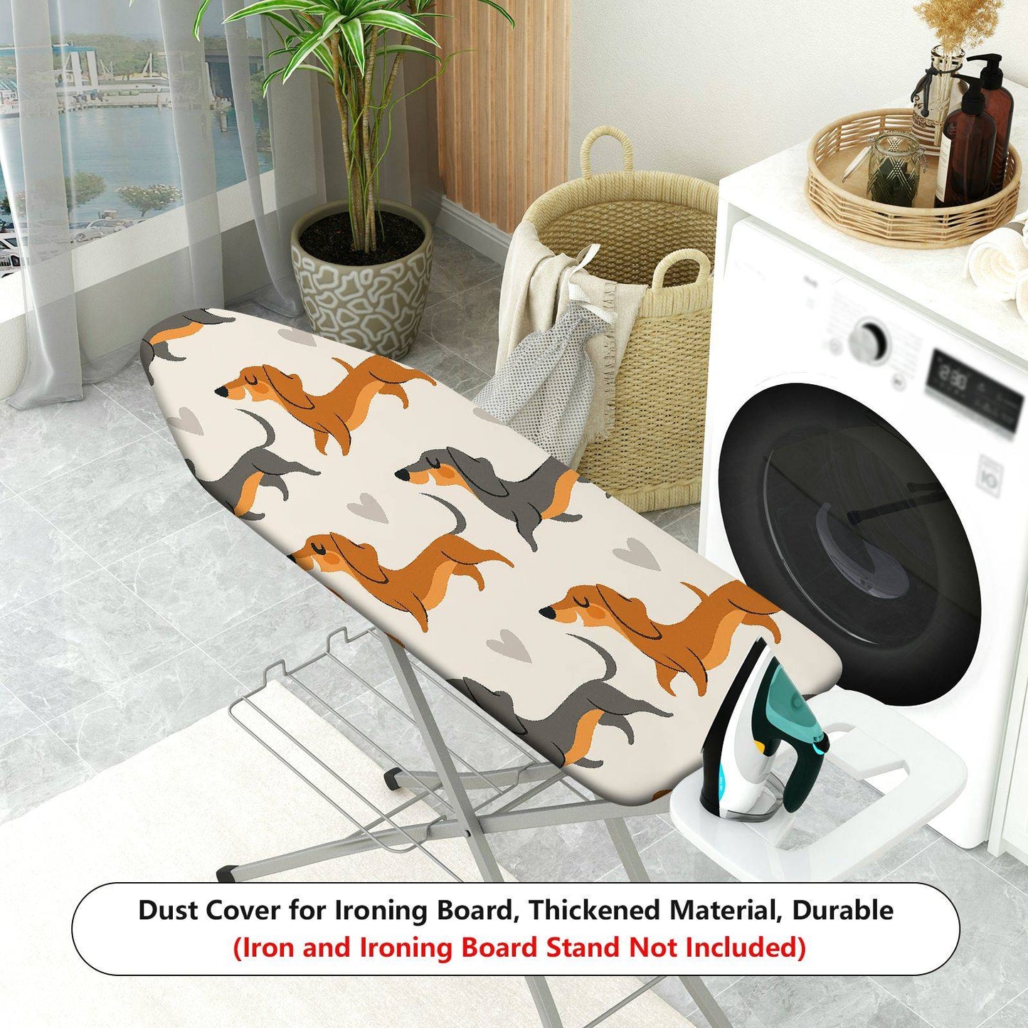 1-Piece Dog Heart Pattern Cute  Ironing Board Cover, Universal Size, Without Board
