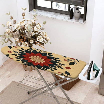1-Piece Floral Red Beige Black  Ironing Board Cover, Universal Size, Without Board