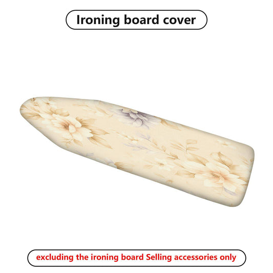 1-Piece Floral Beige Pastel  Ironing Board Cover, Universal Size, Without Board