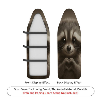 1-Piece Raccoon Print Animal Art Cute  Ironing Board Cover, Universal Size, Without Board
