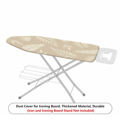 1-Piece Leaf Printed Floral Beige  Ironing Board Cover, Universal Size, Without Board