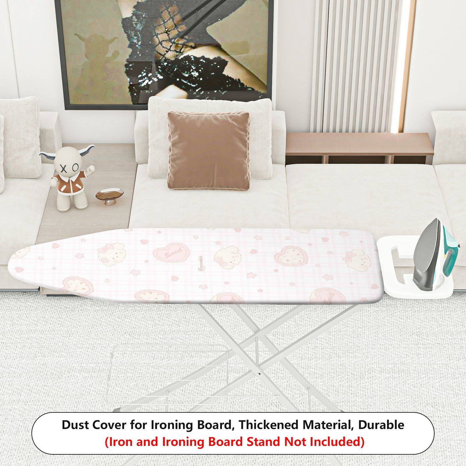 1-Piece Sweet Pink Cute  Ironing Board Cover, Universal Size, Without Board