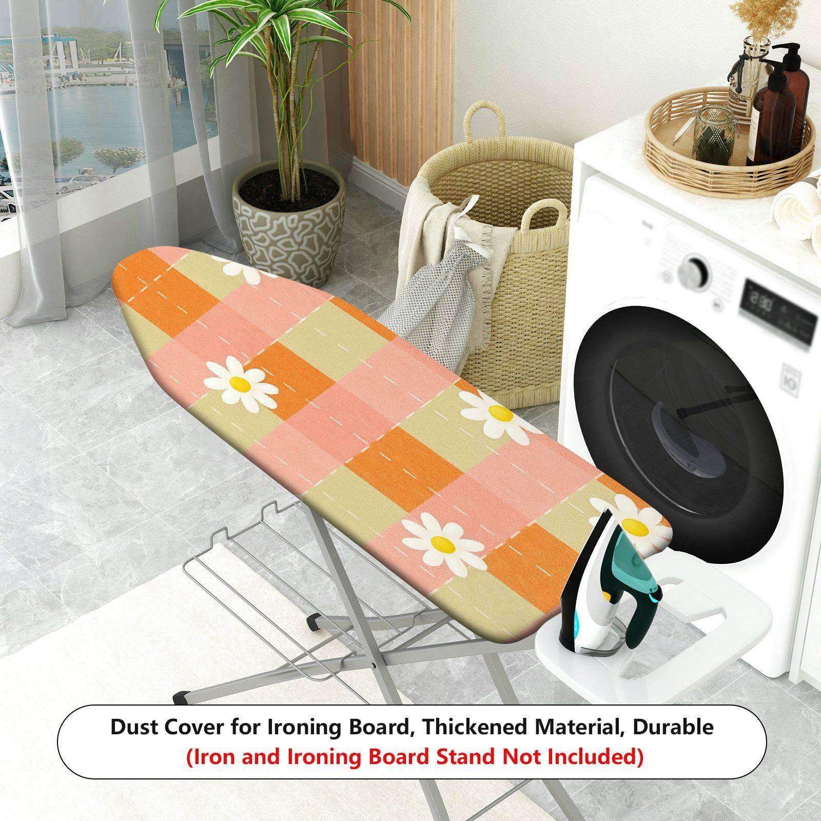 1-Piece Floral Plaid Daisy  Ironing Board Cover, Universal Size, Without Board