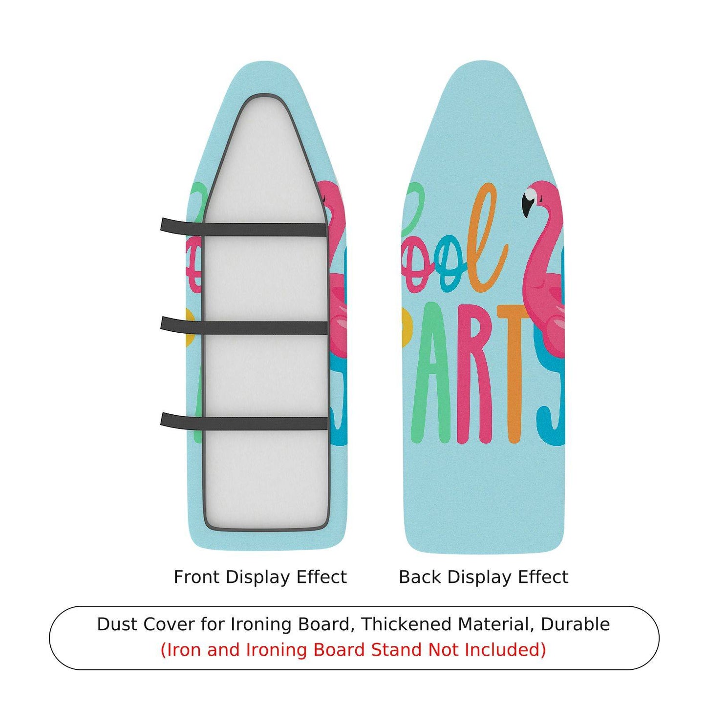 1-Piece Flamingo Colorful Fun  Ironing Board Cover, Universal Size, Without Board