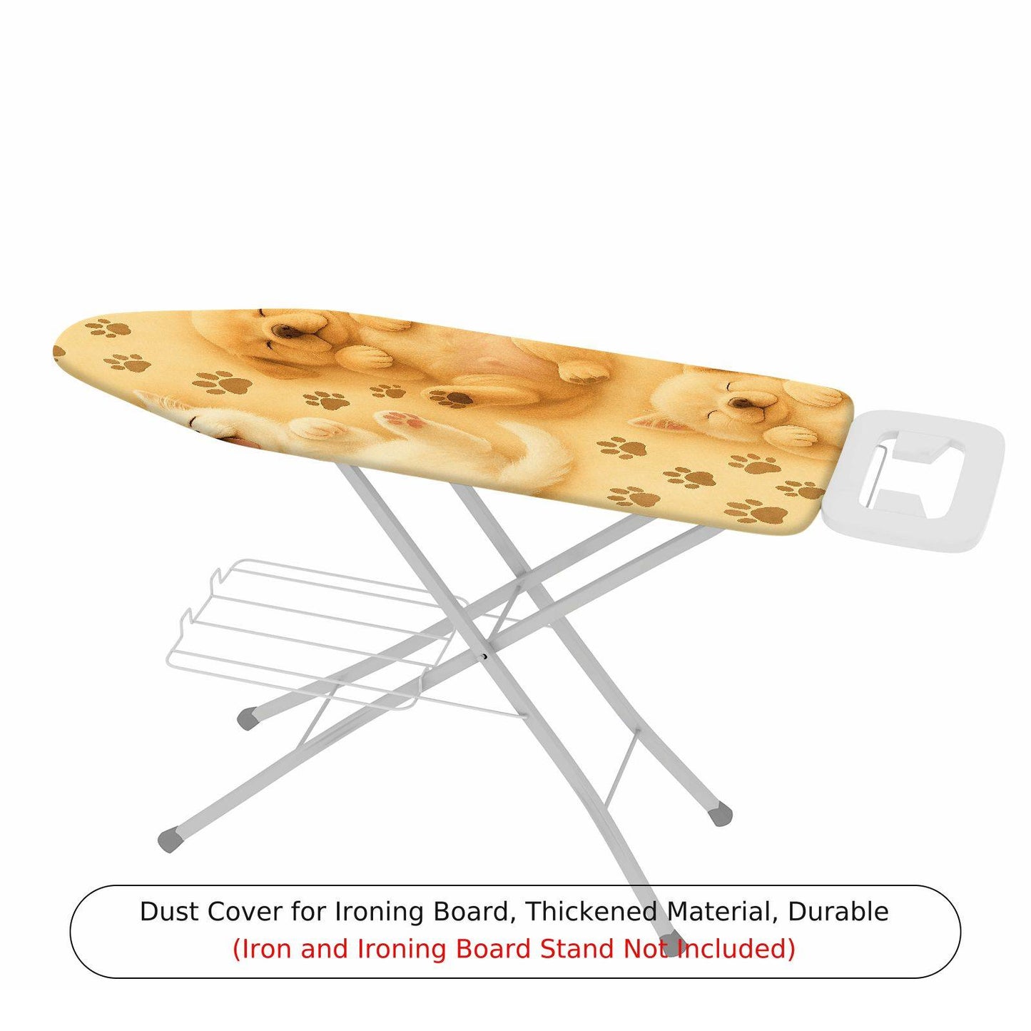 1-Piece Puppy Paw Print Sleeping Dogs Cute  Ironing Board Cover, Universal Size, Without Board