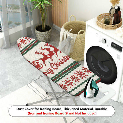 1-Piece Christmas Elk Santa  Ironing Board Cover, Universal Size, Without Board