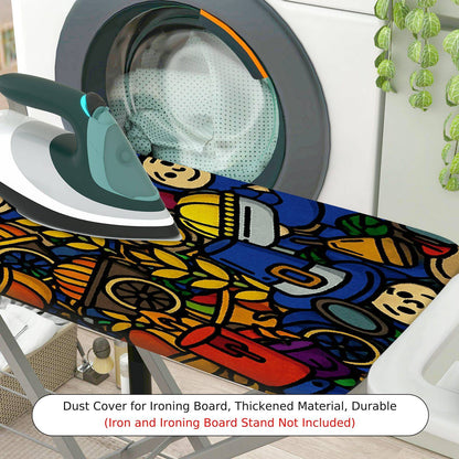 1-Piece Colorful Fun  Ironing Board Cover, Universal Size, Without Board