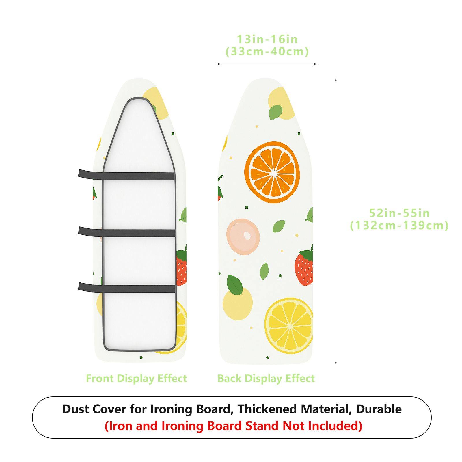 1-Piece Fruit Pattern Colorful Design Decorative  Ironing Board Cover, Universal Size, Without Board