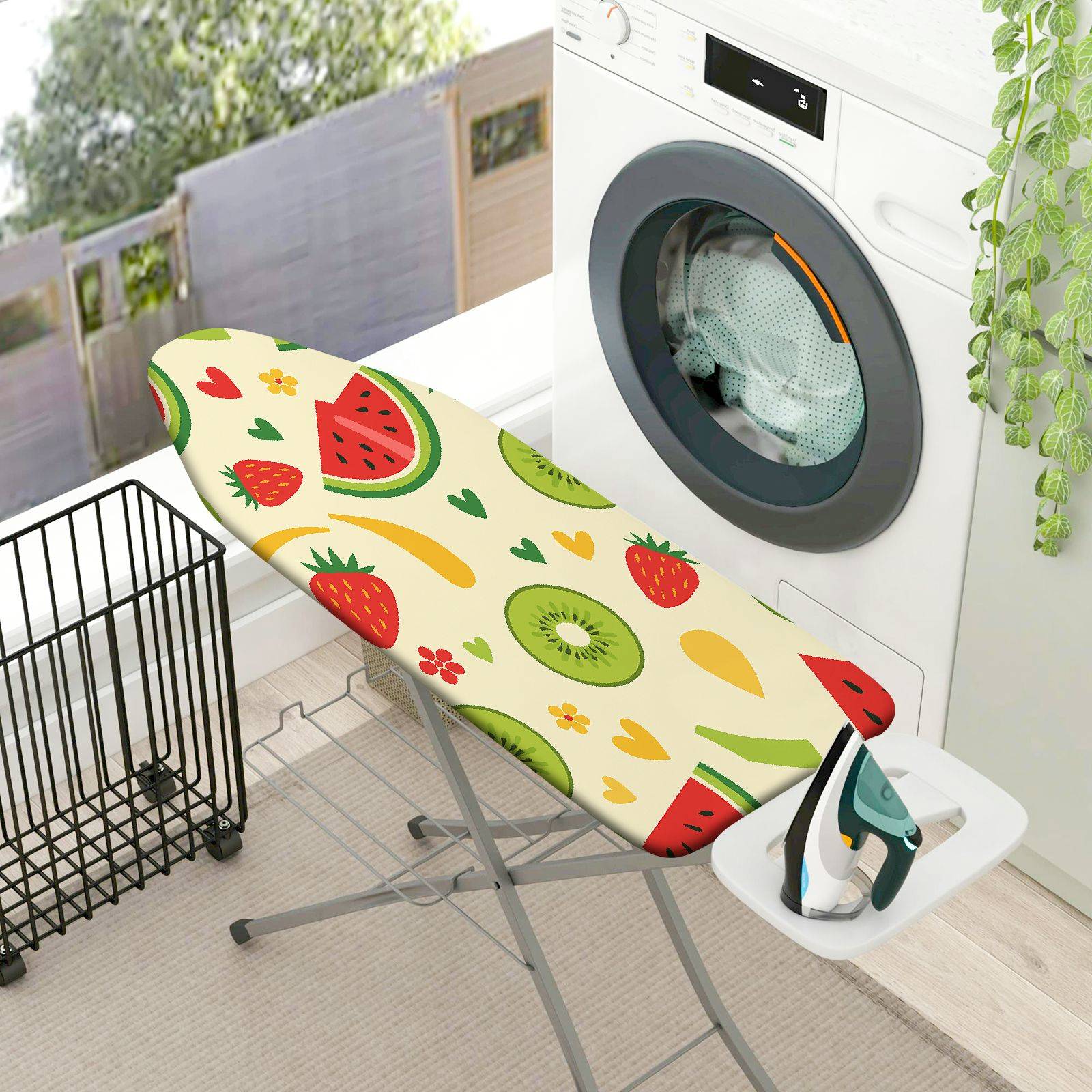 1-Piece Fruit Pattern Colorful Fun  Ironing Board Cover, Universal Size, Without Board