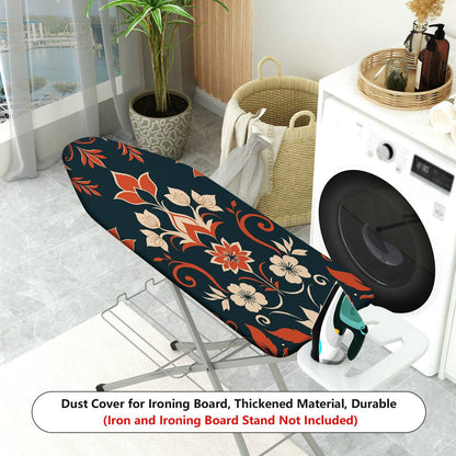 1-Piece Floral Pattern Orange Black Beige  Ironing Board Cover, Universal Size, Without Board