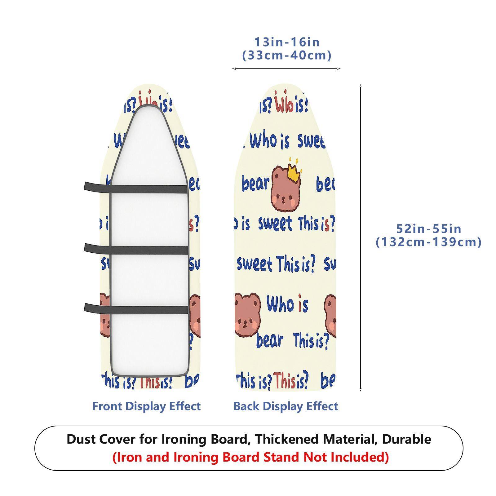 1-Piece Cute Bear  Printed  Ironing Board Cover, Universal Size, Without Board