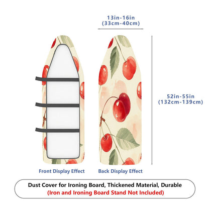 1-Piece Cherry Fruit Pattern Watercolor Style  Ironing Board Cover, Universal Size, Without Board