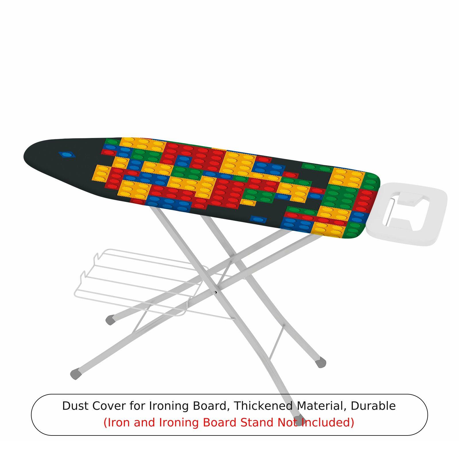 1-Piece Colorful Block Pattern Playful Fun  Ironing Board Cover, Universal Size, Without Board
