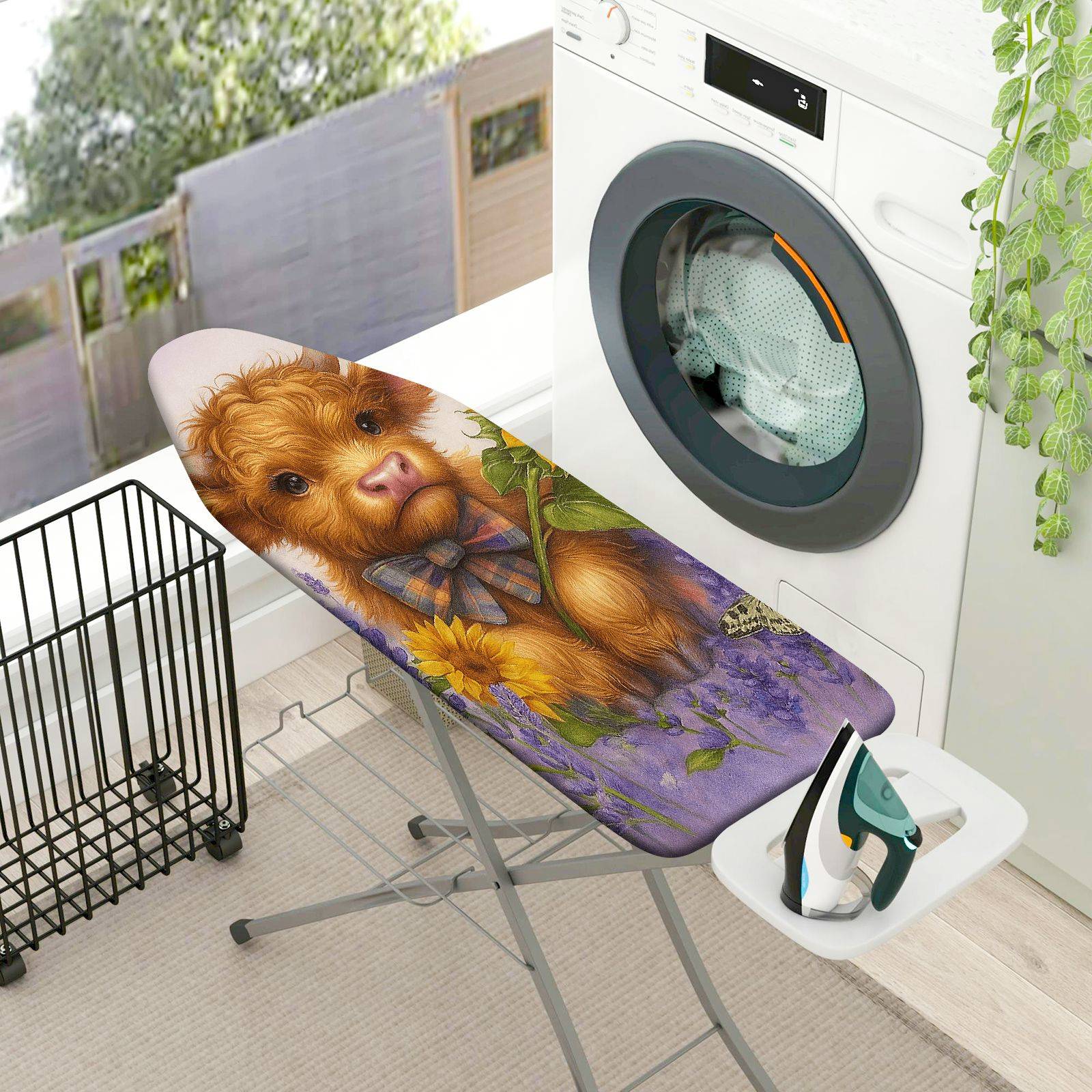 1-Piece Cute Animal Floral Decorative  Ironing Board Cover, Universal Size, Without Board