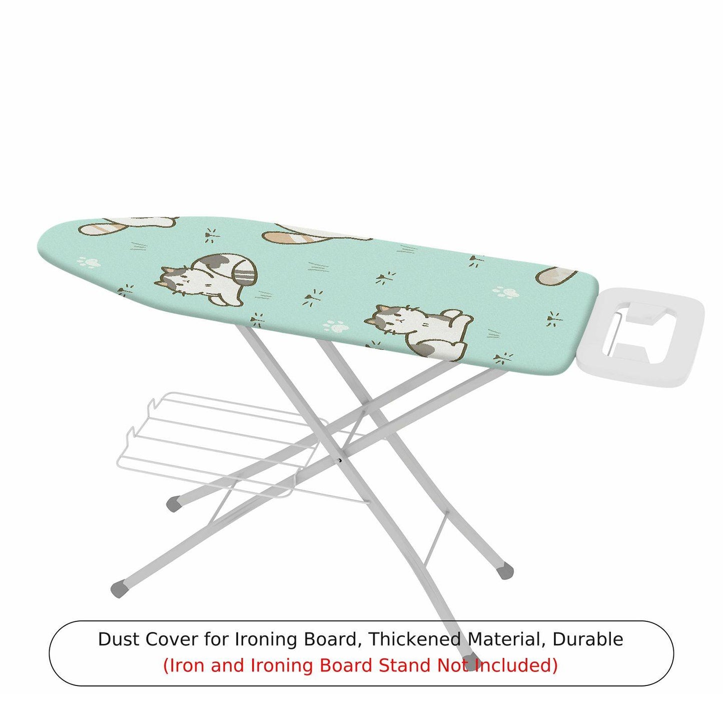 1-Piece Cat Paw Print Cute Green  Ironing Board Cover, Universal Size, Without Board