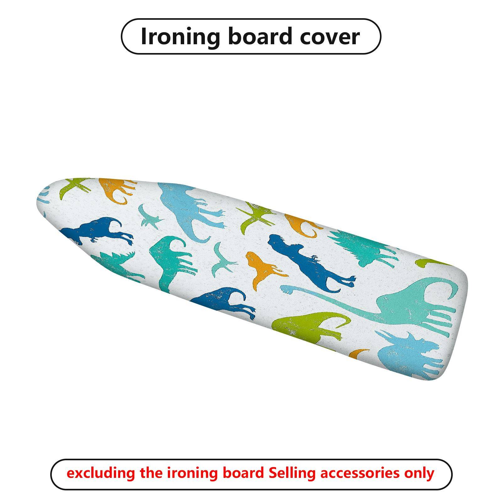 1-Piece Dinosaur Colorful Fun  Ironing Board Cover, Universal Size, Without Board