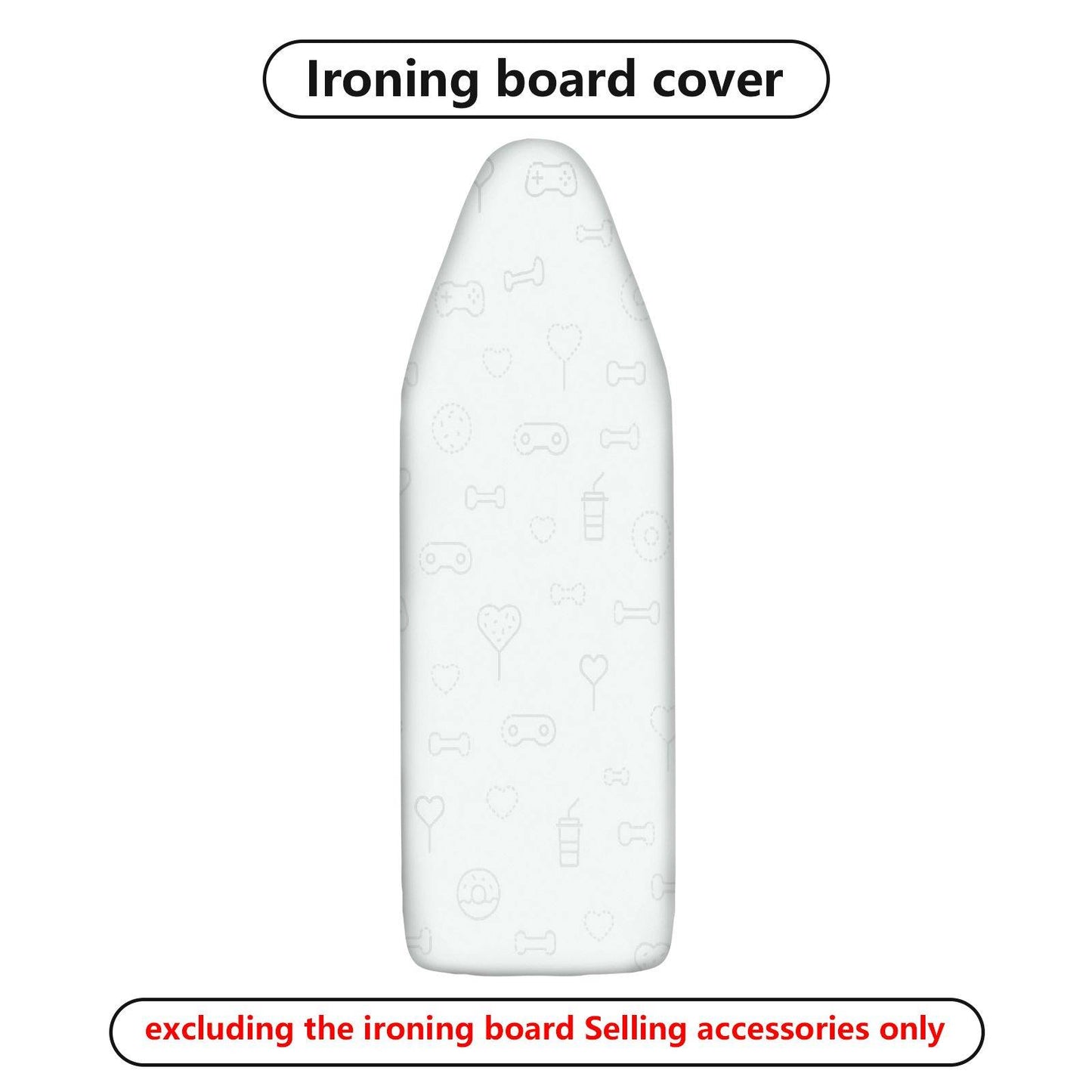 1-Piece Minimalist Cute Heart  Ironing Board Cover, Universal Size, Without Board