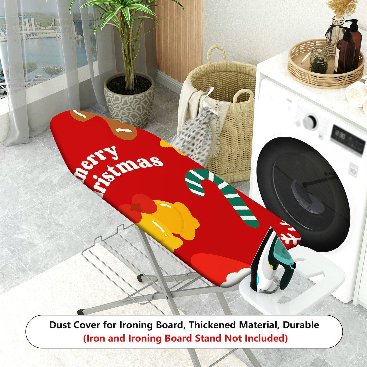 1-Piece Christmas Candy Bow  Ironing Board Cover, Universal Size, Without Board
