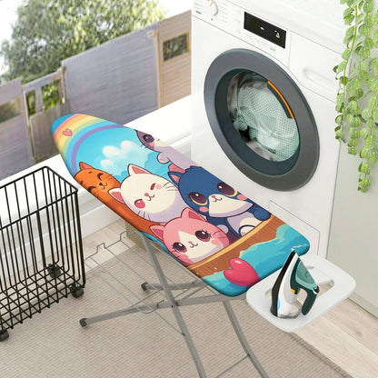1-Piece Cute  Cat Rainbow  Ironing Board Cover, Universal Size, Without Board