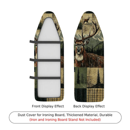 1-Piece Deer Forest Plaid  Ironing Board Cover, Universal Size, Without Board