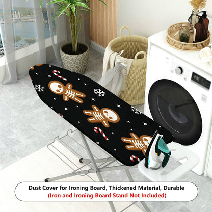 1-Piece Christmas Gingerbread Candy Snowflake  Ironing Board Cover, Universal Size, Without Board
