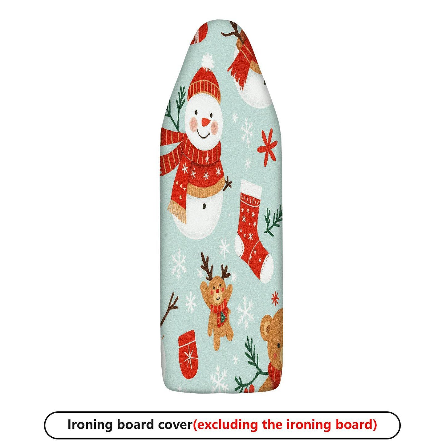 1-Piece Snowman Reindeer Christmas  Ironing Board Cover, Universal Size, Without Board