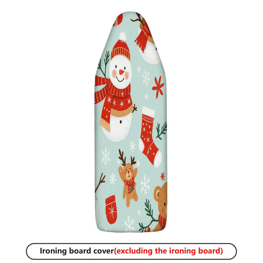 1-Piece Snowman Reindeer Christmas  Ironing Board Cover, Universal Size, Without Board