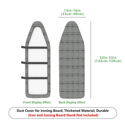 1-Piece Plaid Pattern Grey Classic  Ironing Board Cover, Universal Size, Without Board