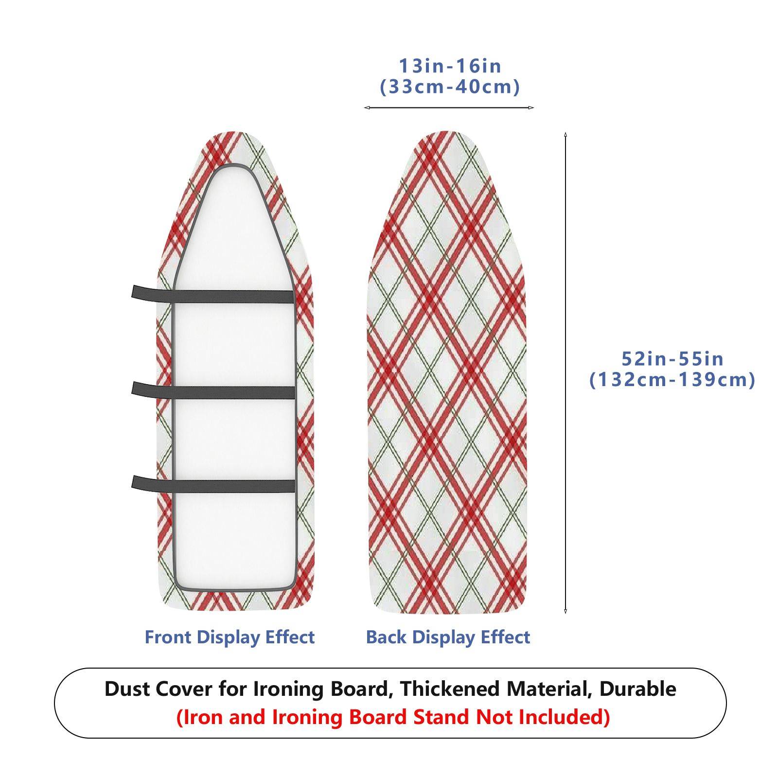 1-Piece Plaid Check Red  Ironing Board Cover, Universal Size, Without Board