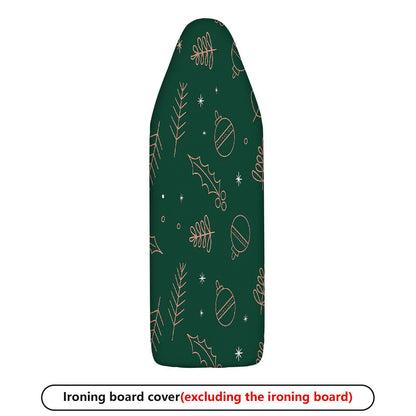 1-Piece Christmas Holly Decoration Ornament  Ironing Board Cover, Universal Size, Without Board