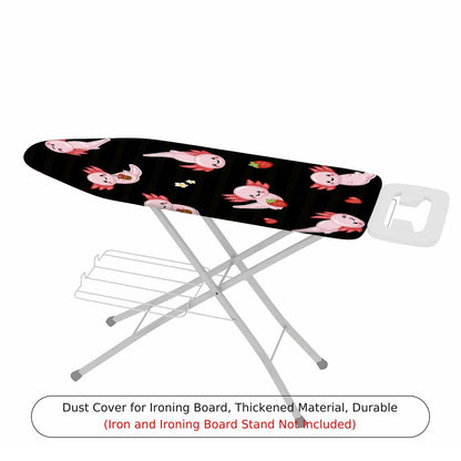 1-Piece Cute Axolotl Strawberry Floral  Ironing Board Cover, Universal Size, Without Board