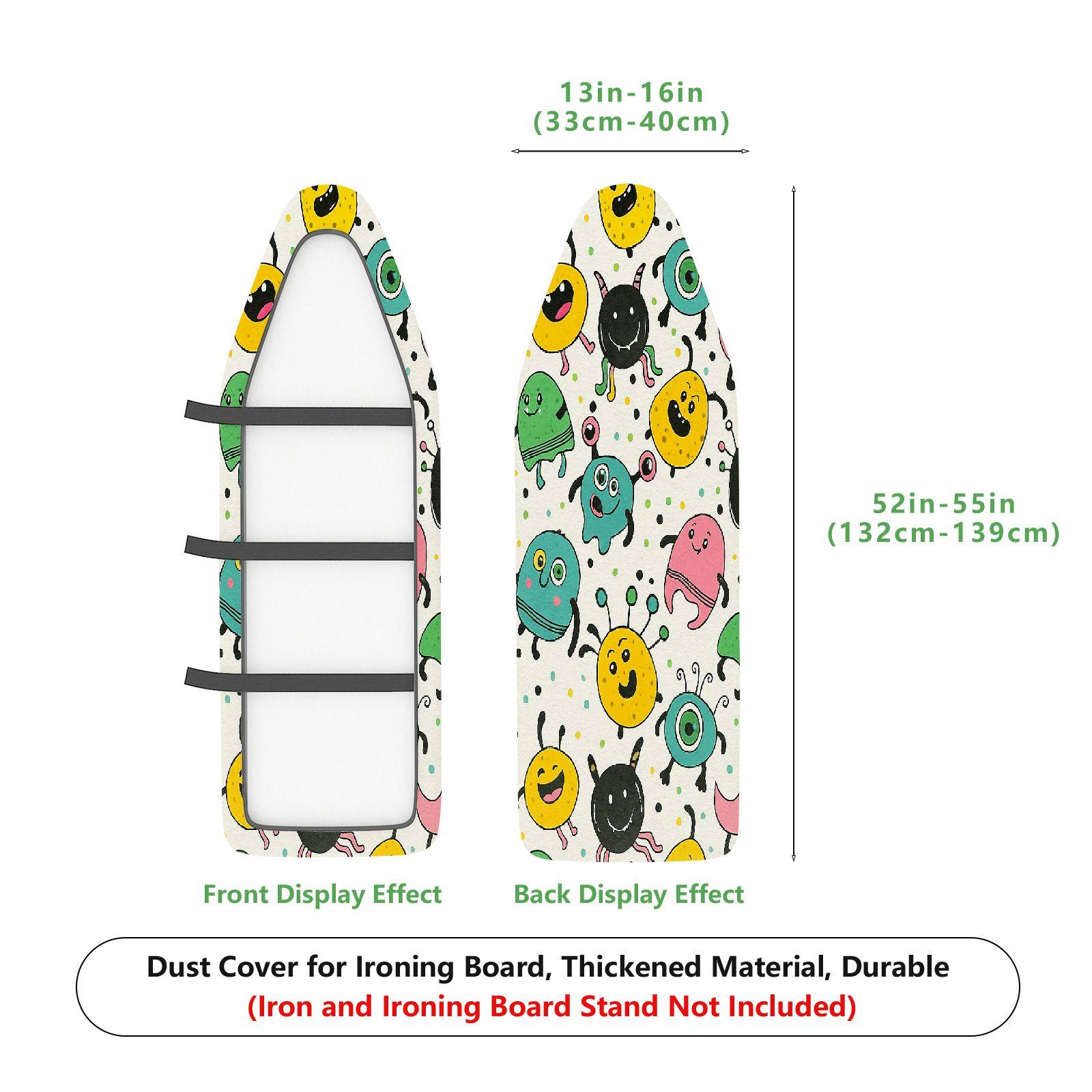 1-Piece Pattern Colorful Fun  Ironing Board Cover, Universal Size, Without Board