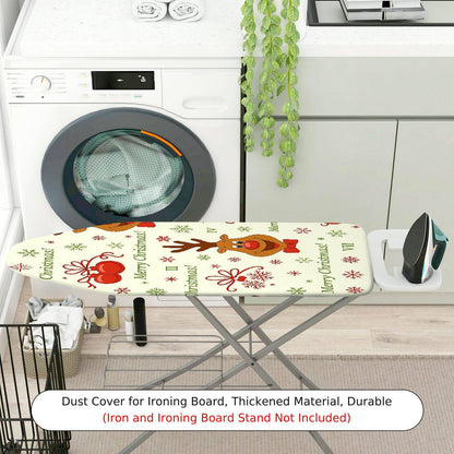 1-Piece Reindeer Snowflakes Merry Christmas  Ironing Board Cover, Universal Size, Without Board