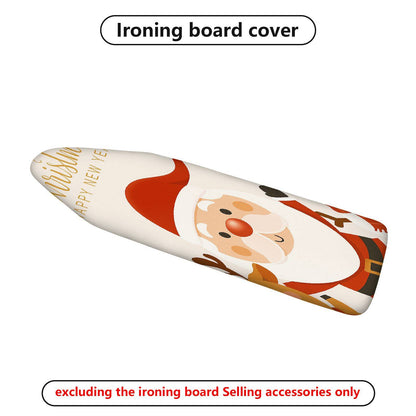 1-Piece Christmas Santa HappyNewYear  Ironing Board Cover, Universal Size, Without Board