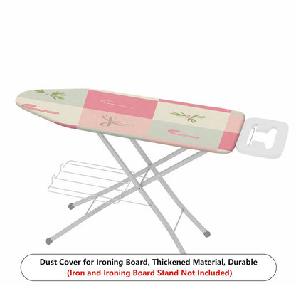 1-Piece Christmas Candy Cane Mistletoe Bow  Ironing Board Cover, Universal Size, Without Board