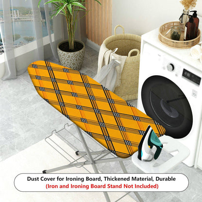 1-Piece Plaid Yellow Pattern  Ironing Board Cover, Universal Size, Without Board