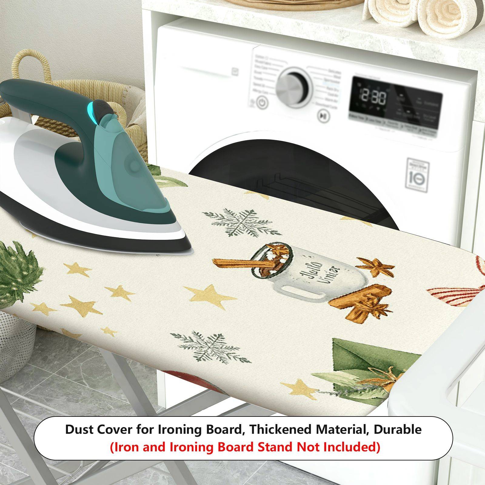 1-Piece Christmas Star Gift  Ironing Board Cover, Universal Size, Without Board