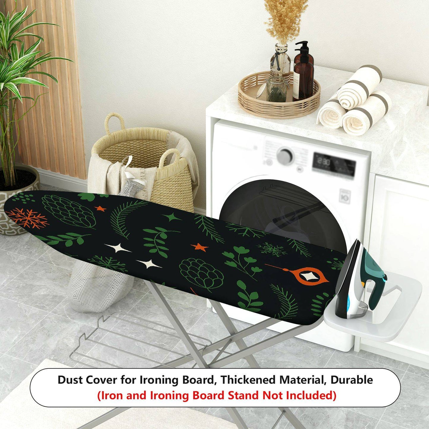 1-Piece Christmas Leaf Star  Ironing Board Cover, Universal Size, Without Board