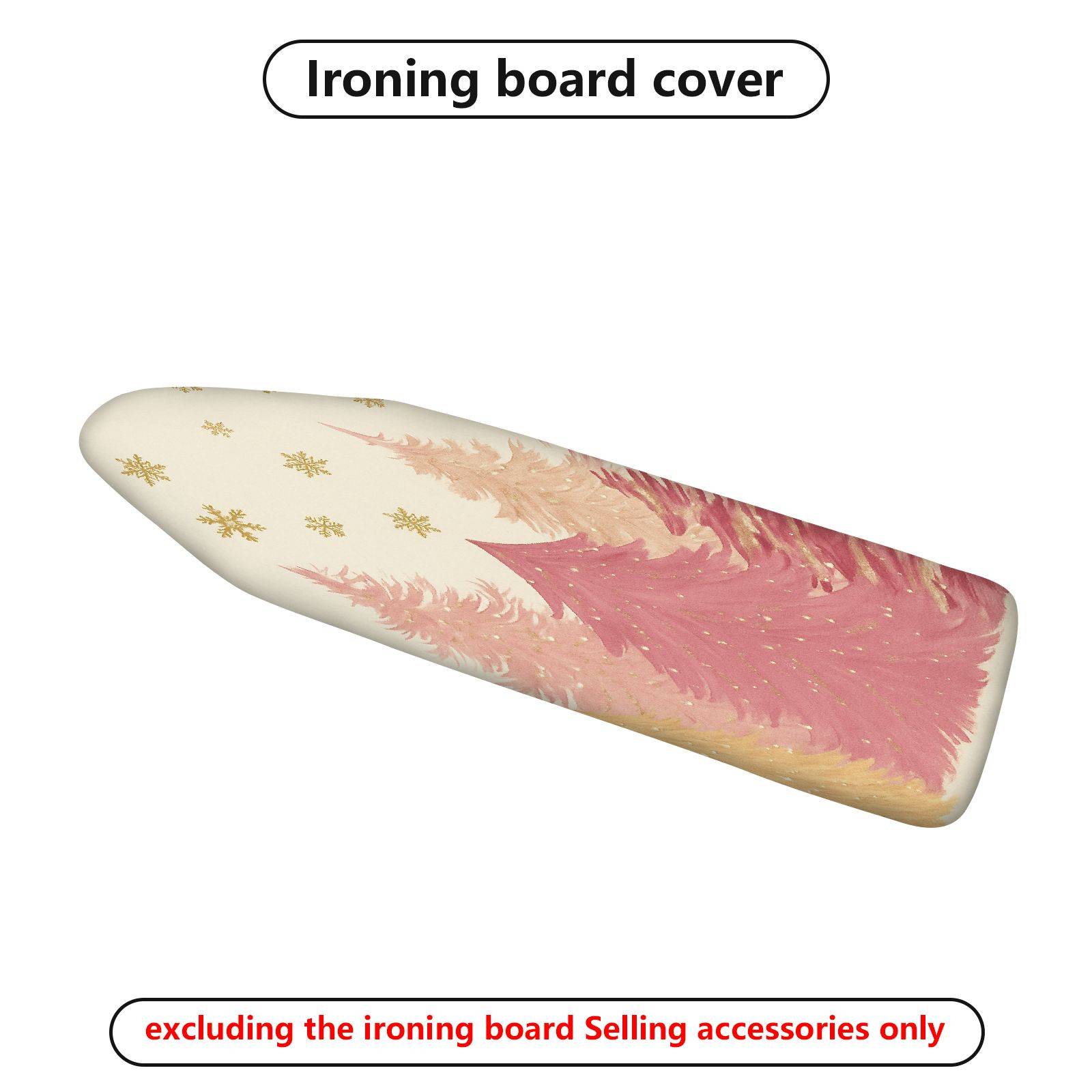 1-Piece Christmas Snowflakes Trees  Ironing Board Cover, Universal Size, Without Board