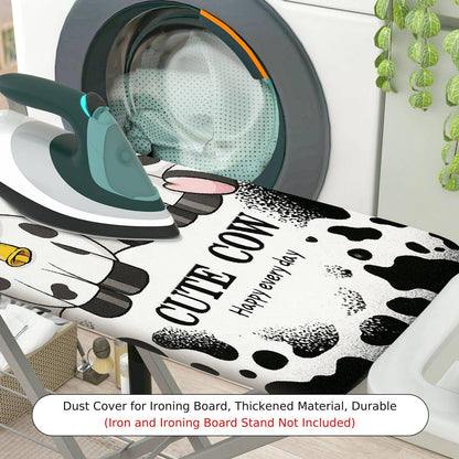 1-Piece Cow Cute Happy  Ironing Board Cover, Universal Size, Without Board