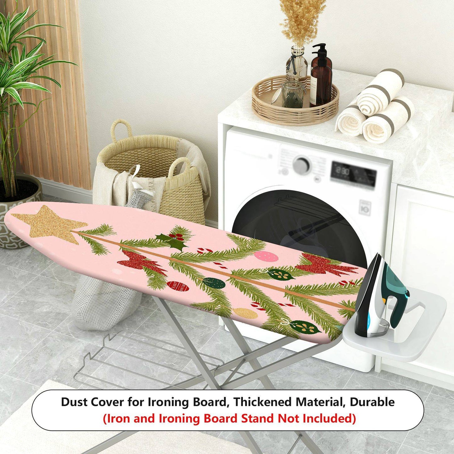 1-Piece Christmas Tree Star Ornament  Ironing Board Cover, Universal Size, Without Board