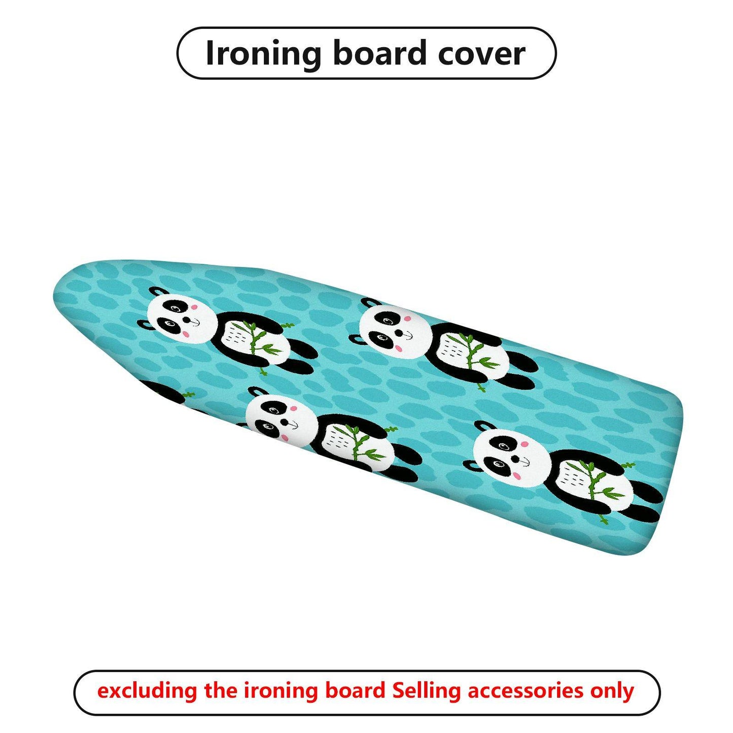1-Piece Panda Blue Cute  Ironing Board Cover, Universal Size, Without Board