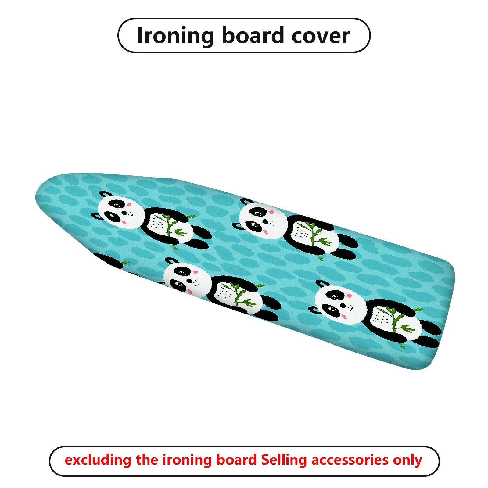 1-Piece Panda Blue Cute  Ironing Board Cover, Universal Size, Without Board