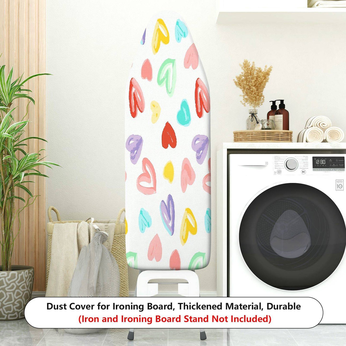 1-Piece Heart Colorful Pattern Fun  Ironing Board Cover, Universal Size, Without Board