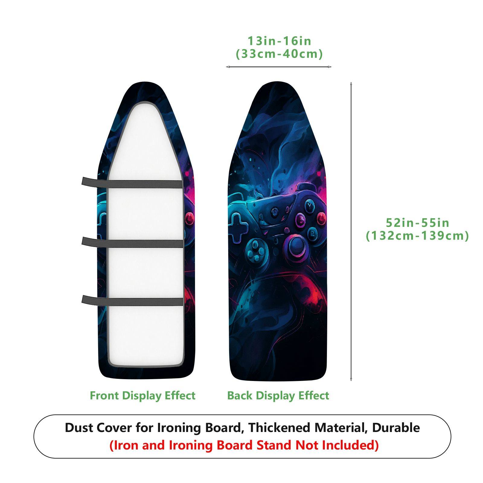 1-Piece Abstract Art Gaming Console  Ironing Board Cover, Universal Size, Without Board