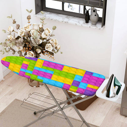 1-Piece Colorful Brick Pattern Fun Bright  Ironing Board Cover, Universal Size, Without Board