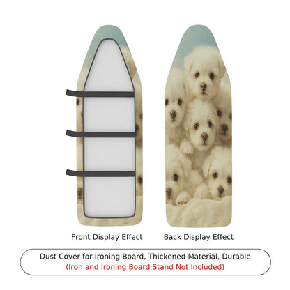1-Piece Cute Dog Animal White  Ironing Board Cover, Universal Size, Without Board