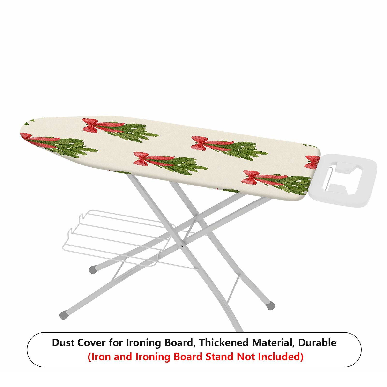 1-Piece Christmas Bow Greenery  Ironing Board Cover, Universal Size, Without Board